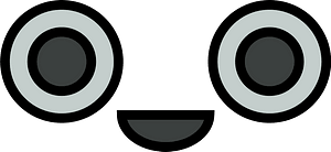 Smiling robot face