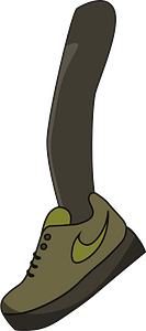 Sheep leg in shoe