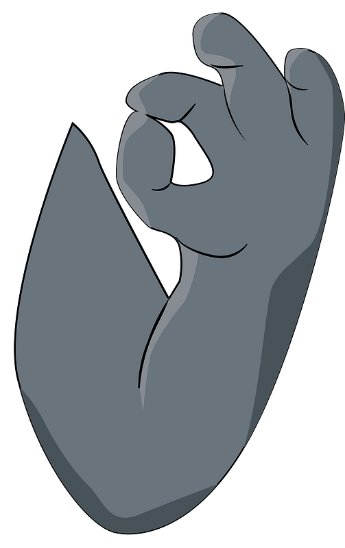 Wolf hand zen sign