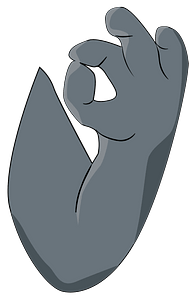 Wolf hand zen sign