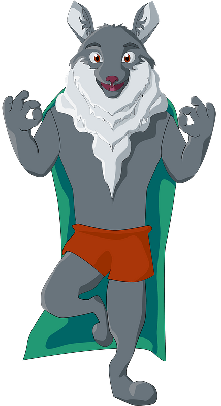 Wolf in a zen state