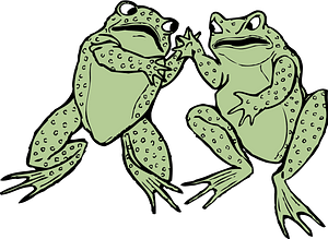 Two frogs - Free vector clipart images on creazilla.com