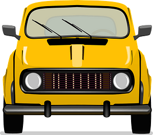 Yellow Renault 4