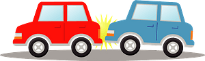 Traffic accident with two cars