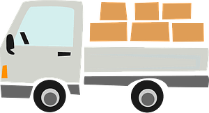 Pick up truck with a load