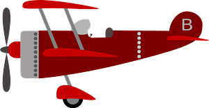 Red Biplane