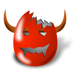 Wicked Easter egg shell