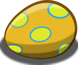 Easter egg orange circles