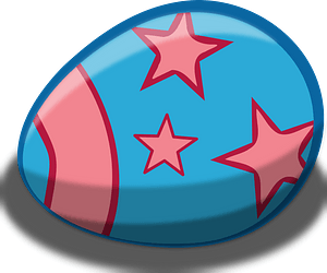 Easter egg blue stars
