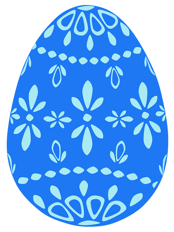 Blue lace easter egg