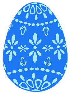 Blue lace easter egg