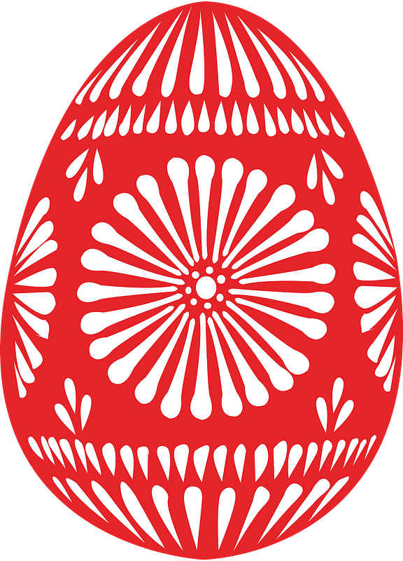 Red Easter egg