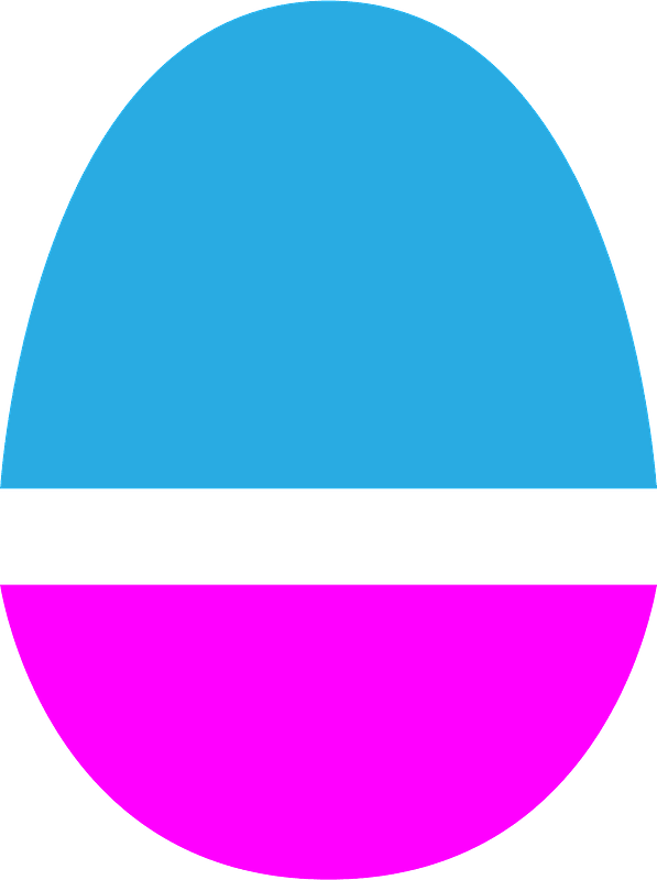 Magenta and Blue Easter Egg