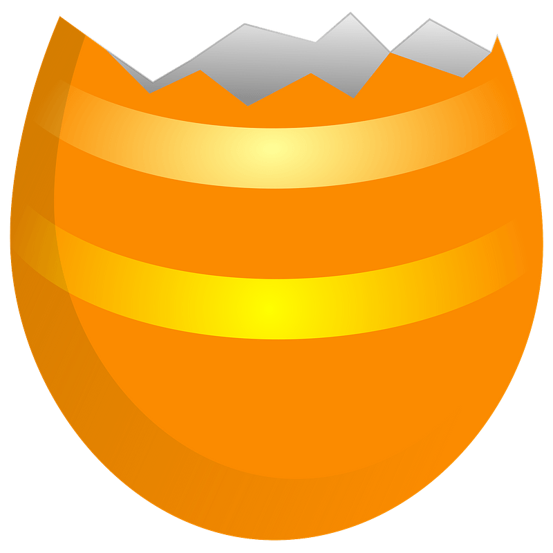 Broken Orange Easter Egg