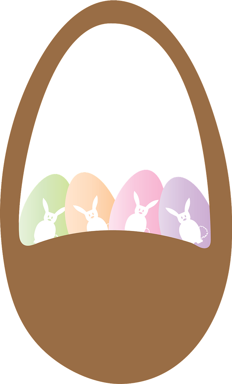 Easter basket with eggs