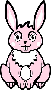 Pink Easter bunny