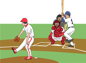 Baseball - Pitcher Pitching to the Right-handed Batter