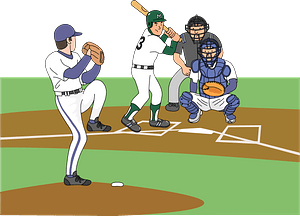 Baseball - Pitcher Pitching to the Left-handed Batter