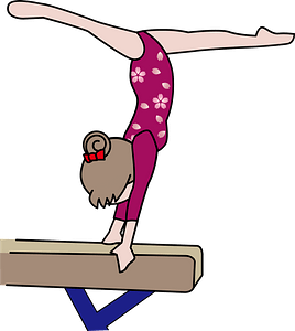 Balance beam gymnastics