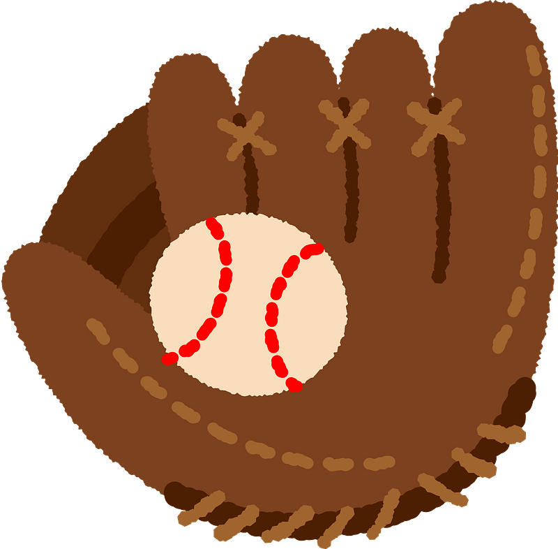 Baseball glove and ball