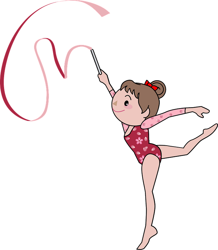 Rhythmic gymnastics with ribbon
