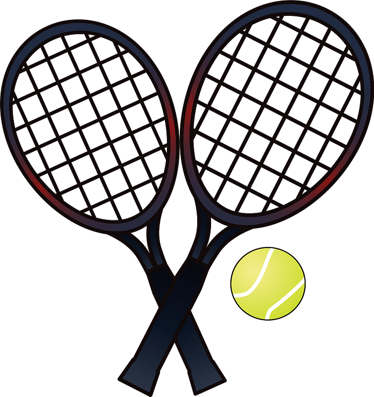 Tennis rackets and ball