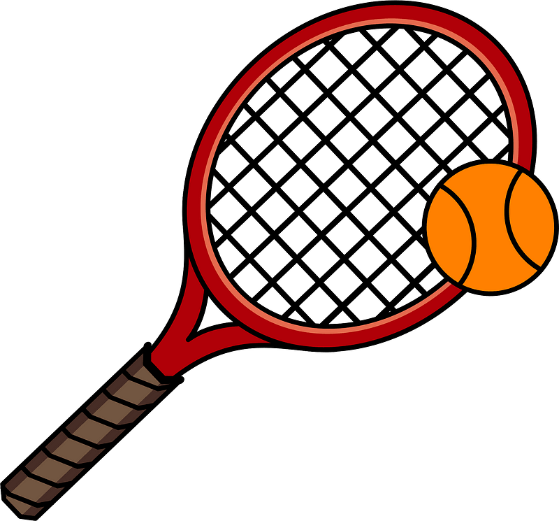 Tennis racket and ball