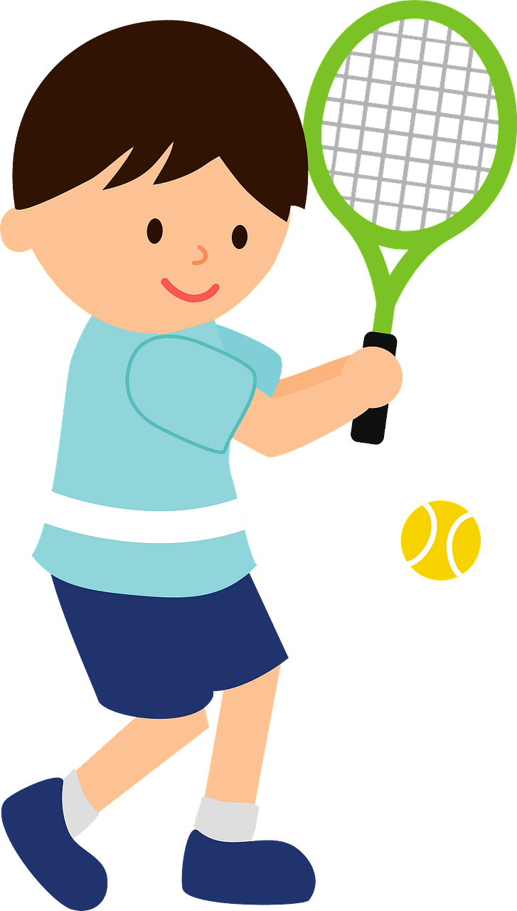 Boy is Playing Tennis