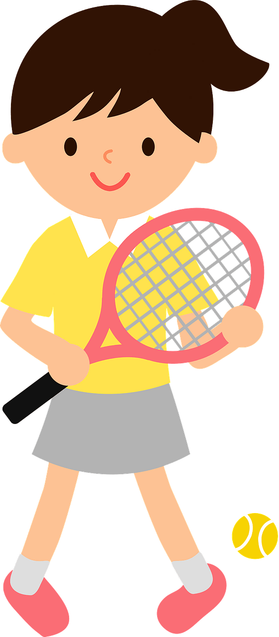 Girl is Playing Tennis