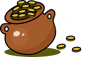 Pot with gold