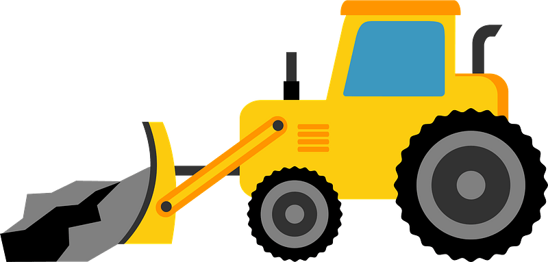 Bulldozer - Free vector clipart images on creazilla.com