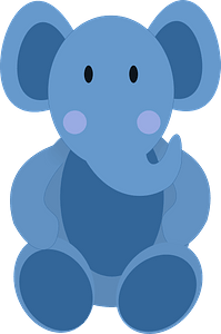 Blue Baby Elephant