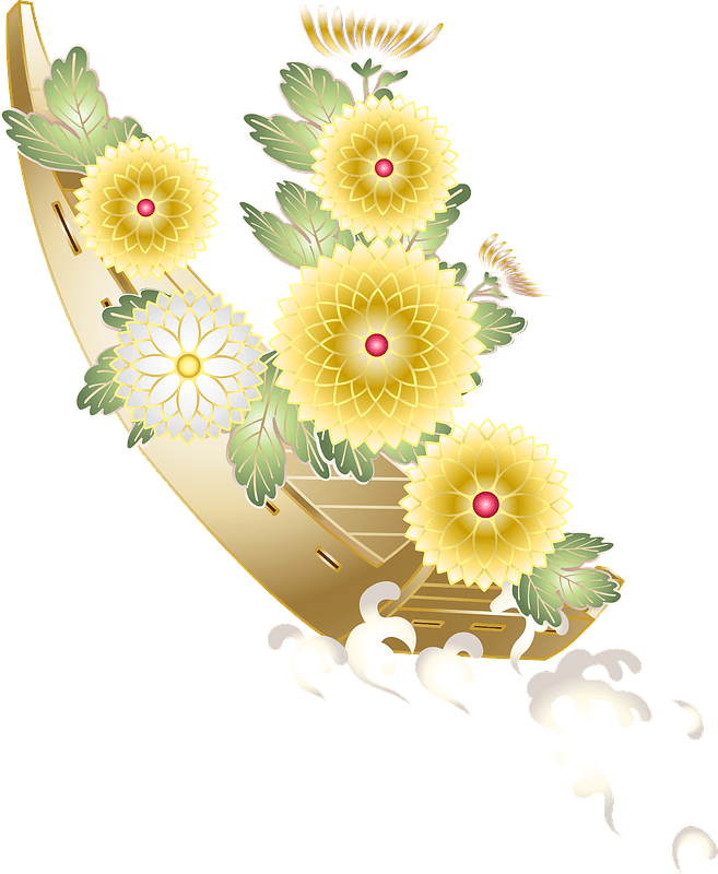 Chrysanthemum flower boat