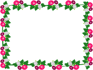 Morning glory flower border