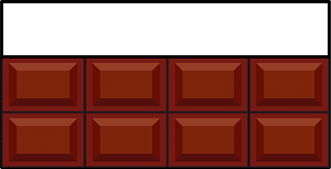 Dark Brown Chocolate Bar Fraction 2/3