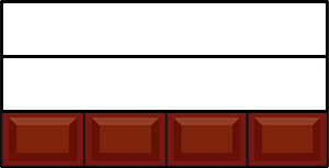 Dark Brown Chocolate Bar Fraction 1/3