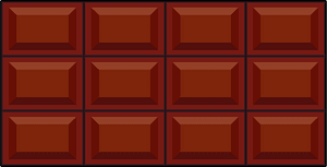 Dark Brown Chocolate Bar Fraction 4/4