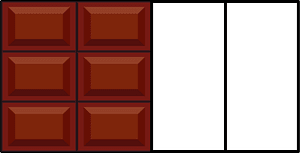 Dark Brown Chocolate Bar Fraction 2/4