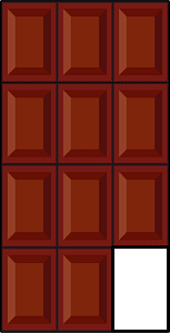 Dark Brown Chocolate Bar Fraction 11/12