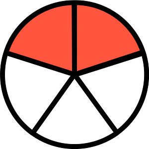 12-Vermilion Circles Fractions 2:5