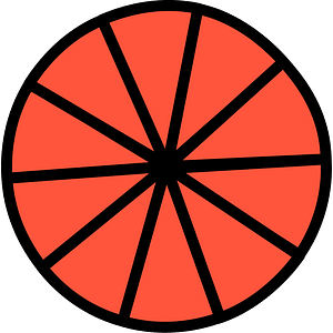 55-Vermilion Circles Fractions 10:10