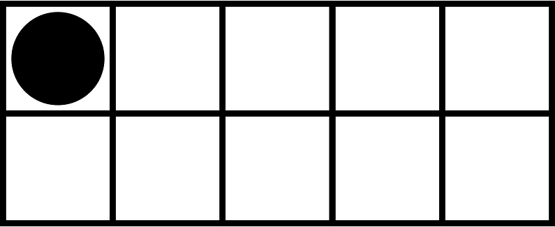 Black Ten Frames 1|10