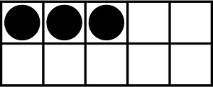 Black Ten Frames 3|10