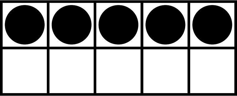 Black Ten Frames 5|10