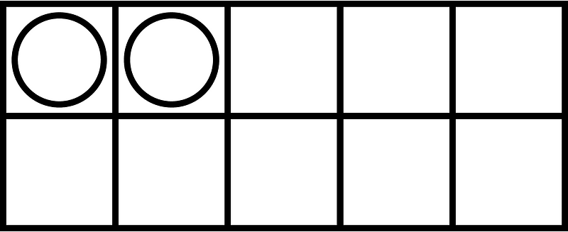 White Ten Frames 2|10