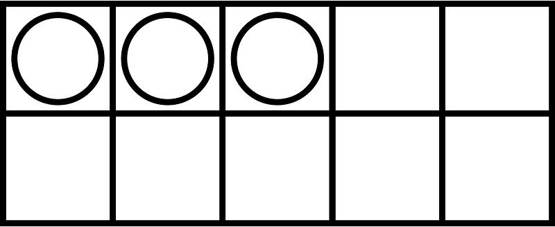 White Ten Frames 3|10