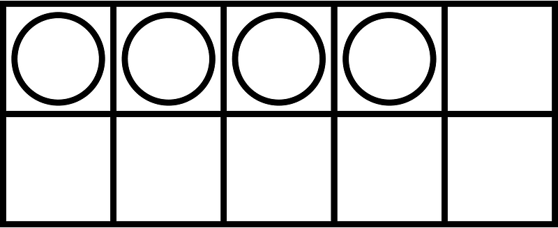 White Ten Frames 4|10