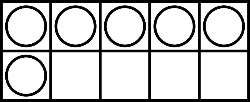 White Ten Frames 6|10