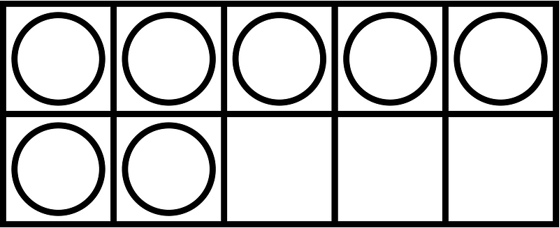 White Ten Frames 7|10