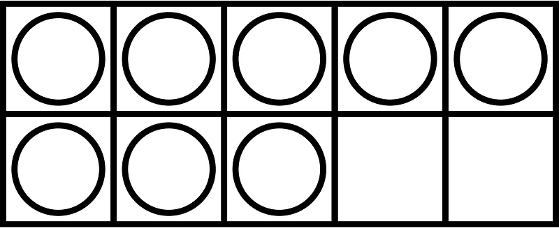 White Ten Frames 8|10